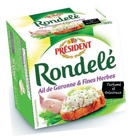  RONDELÉ AIL DE GARONNE ET FINES HERBES 32% MAT.GR. (1) “PRÉSIDENT” code EAN 3244570054705 