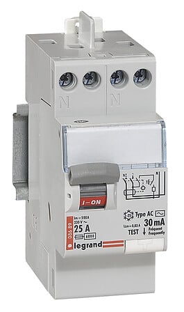 LEGRAND Interrupteur différentiel bipolaire DX3 de type AC 30mA - 25A code EAN 3245060928292 