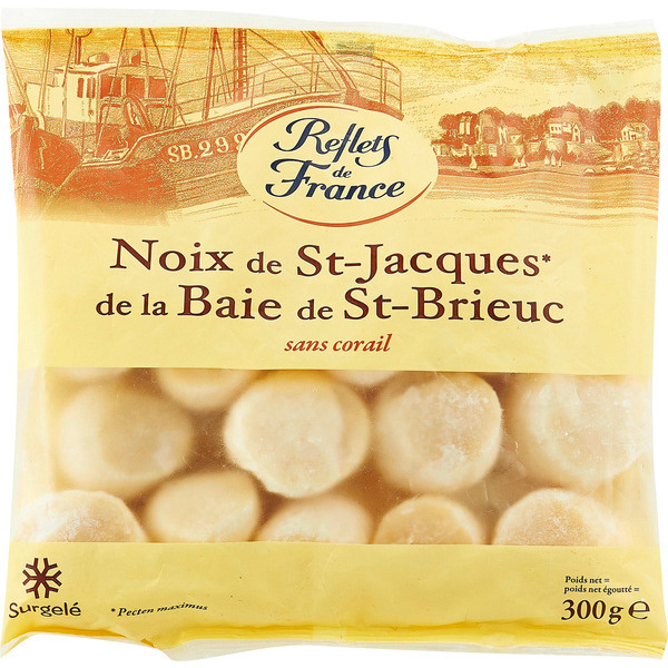 Noix de St Jacques sans corail surgelées