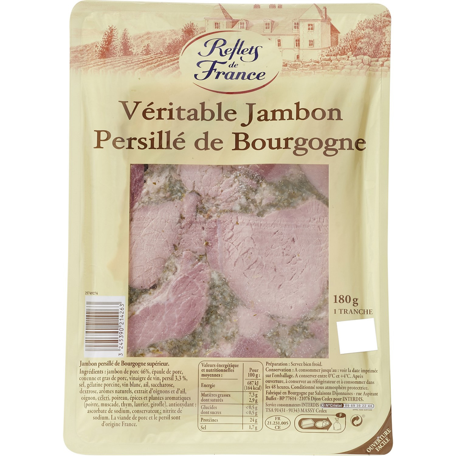 Jambon persillé de Bourgogne REFLETS DE FRANCE 3245390214263 REFLETS DE FRANCE