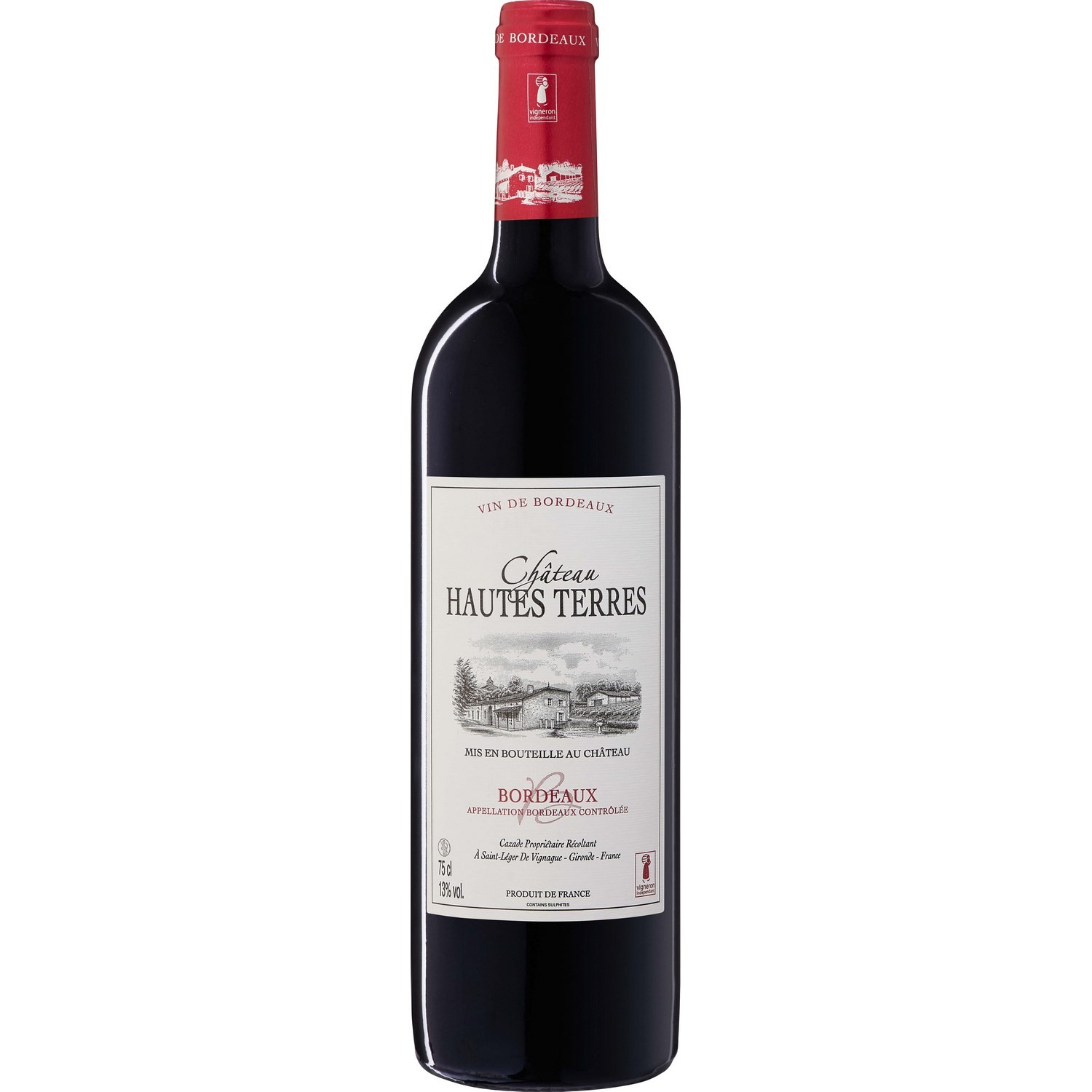 Vin rouge Bordeaux Merlot - Cabernet Franc CHAT...
