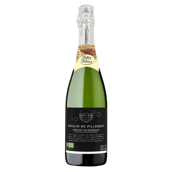 Crémant de Bordeaux brut Moulin de Pillardot 
"Reflets de France" code EAN 3245390250254 