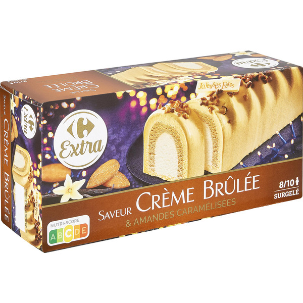 Bûche glacée saveur Crème brûlée