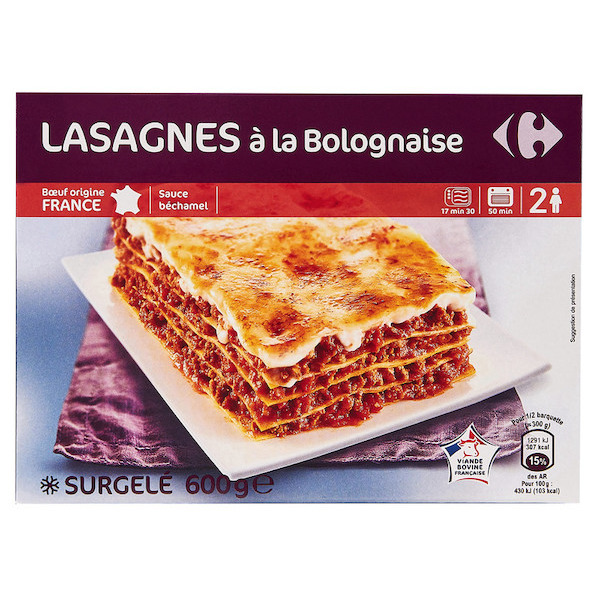 Plat cuisiné surgelé