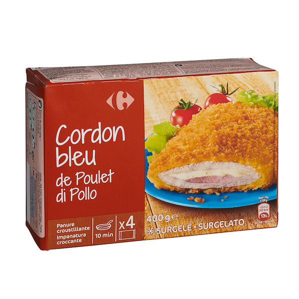 Cordons bleus de poulet surgelés