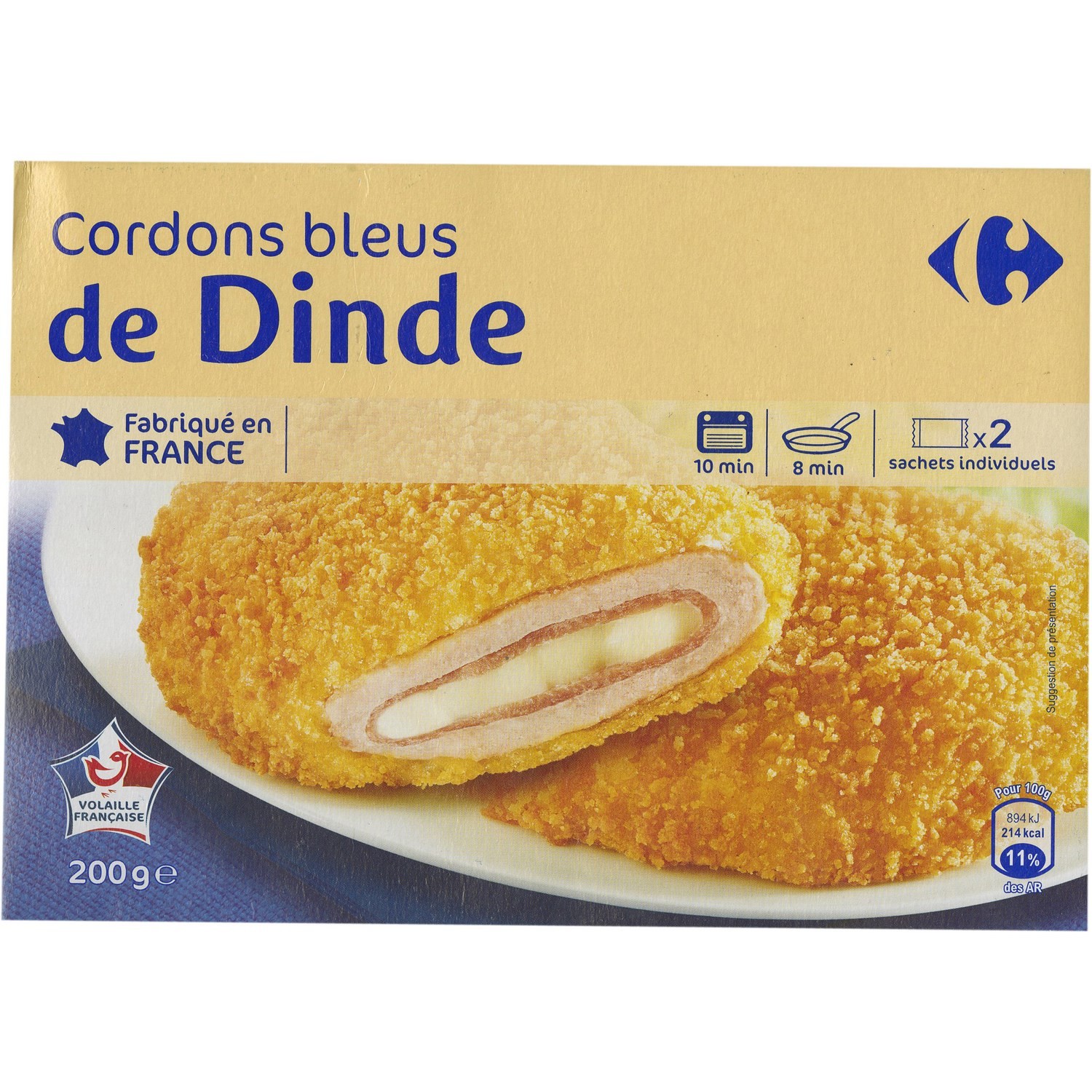 Cordons bleus de dinde CARREFOUR