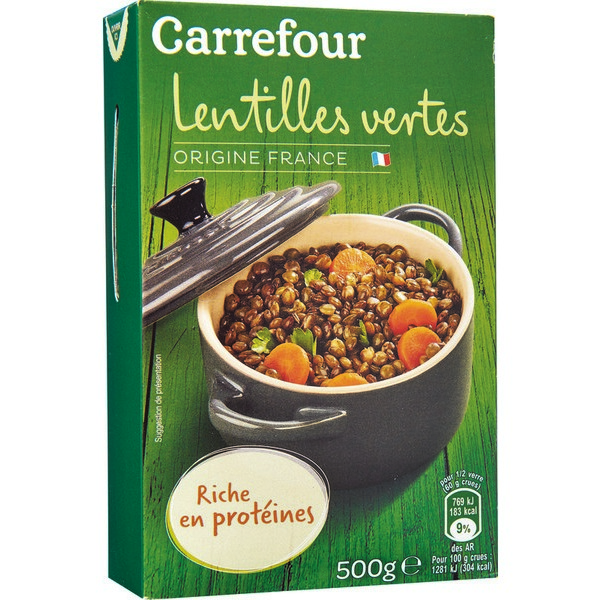 LENTILLES VERTES CARREFOUR