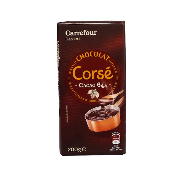 Tablette de chocolat dessert Corsé