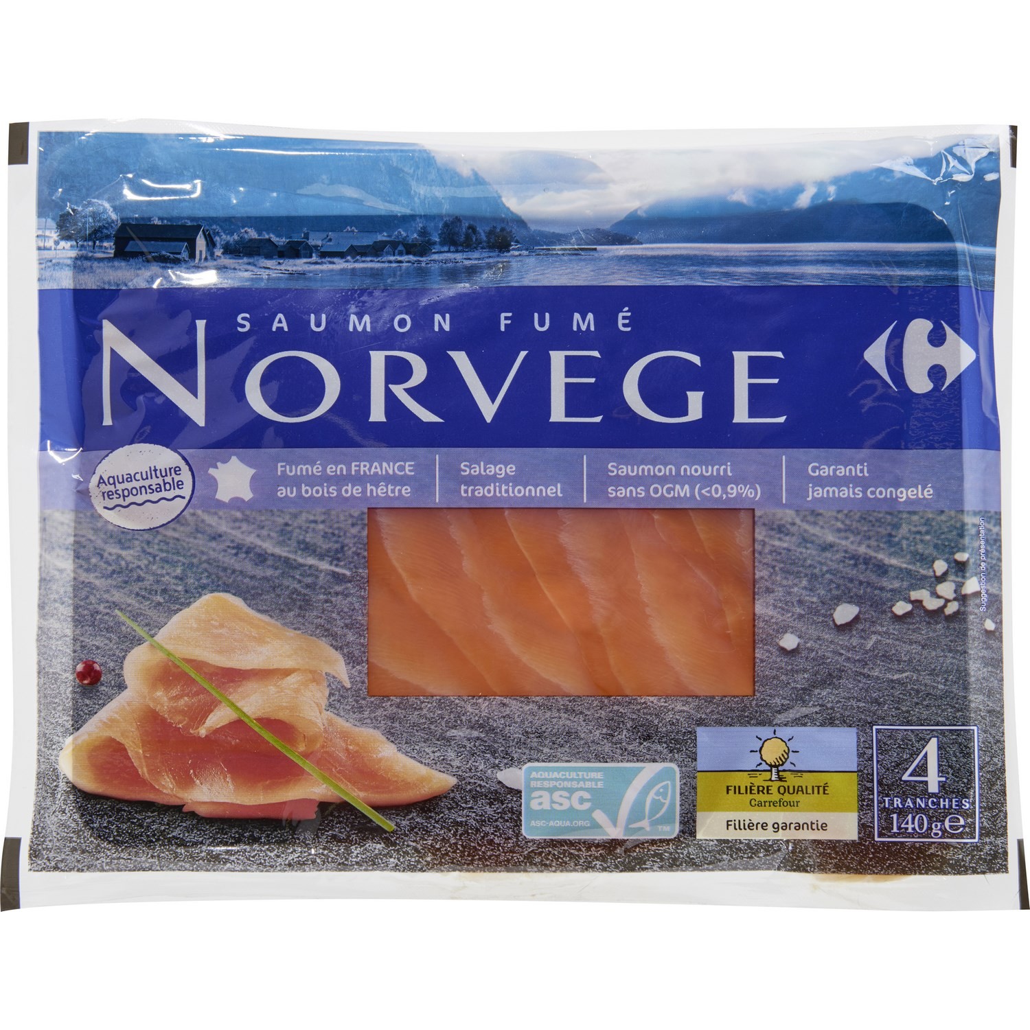 Saumon fumé Norvège CARREFOUR