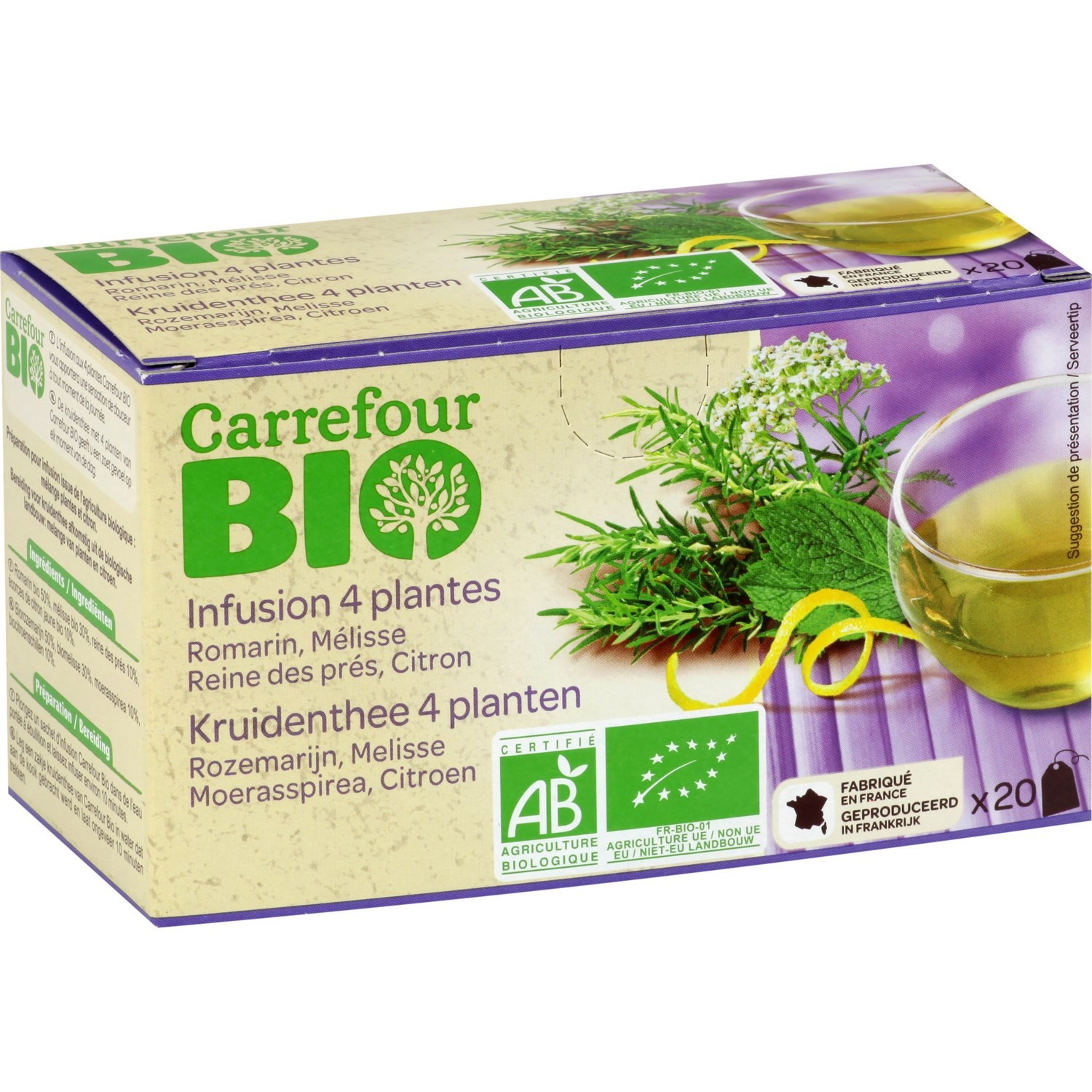 Infusion 4 plantes CARREFOUR BIO