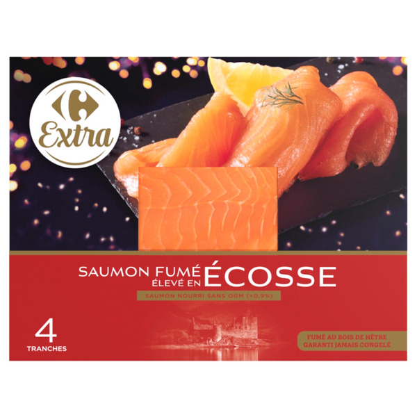 CARREFOUR EXTRA Saumon fumé d'Ecosse code EAN 3245412729829 