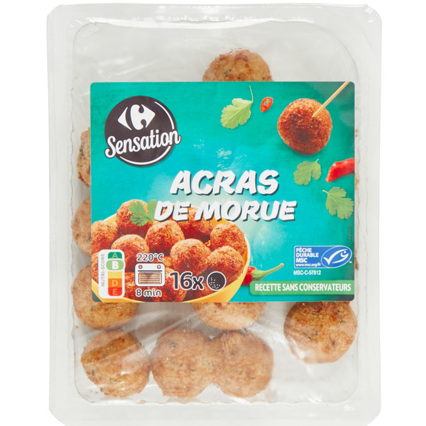 CARREFOUR SENSATION Acras de morue code EAN 3245412749957 