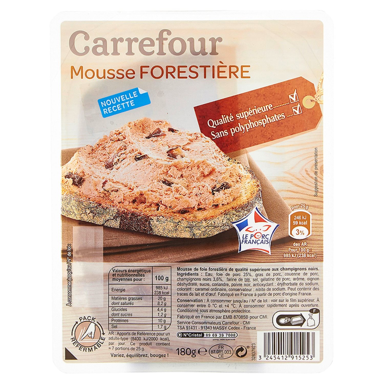 Mousse de foie forestière aux champignons noi C...