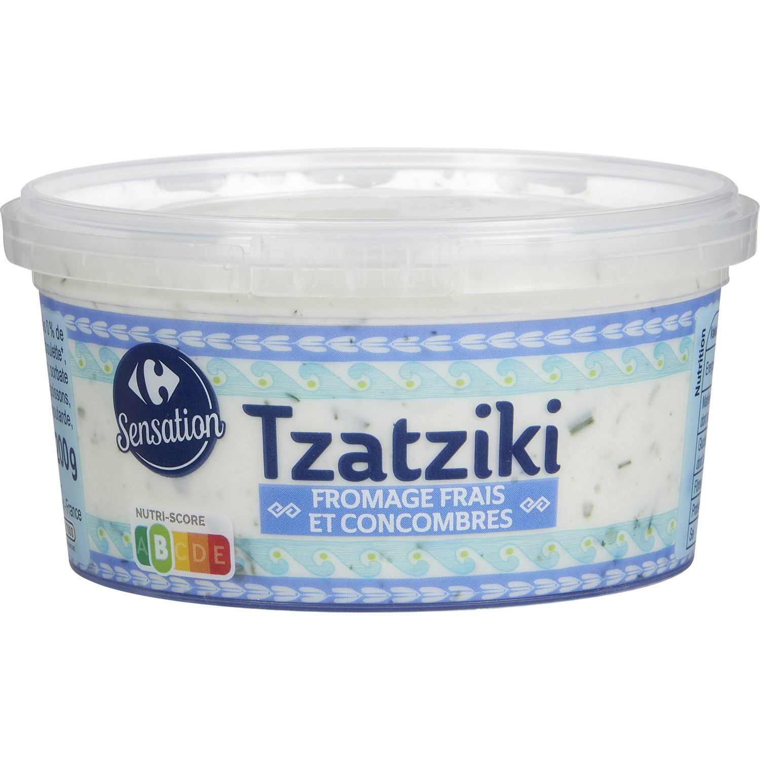 Tzatziki fromage et concombres CARREFOUR SENSATION