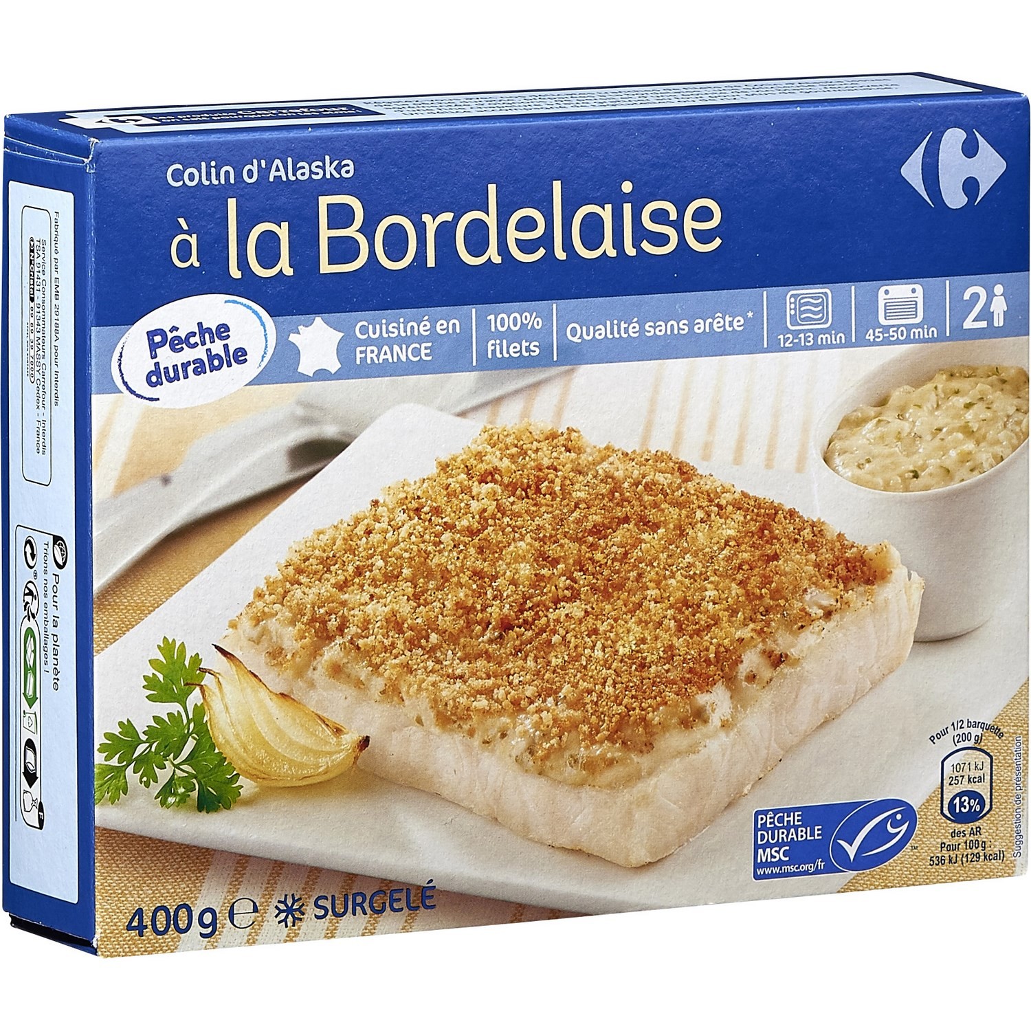 CARREFOUR Colin d'Alaska à la bordelaise CARREFOUR code EAN 3245413162595 