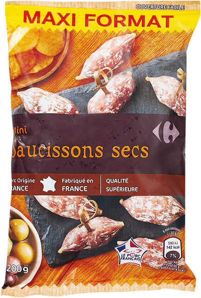 MINI SAUCISSONS SECS OU CHORIZOS CARREFOUR
