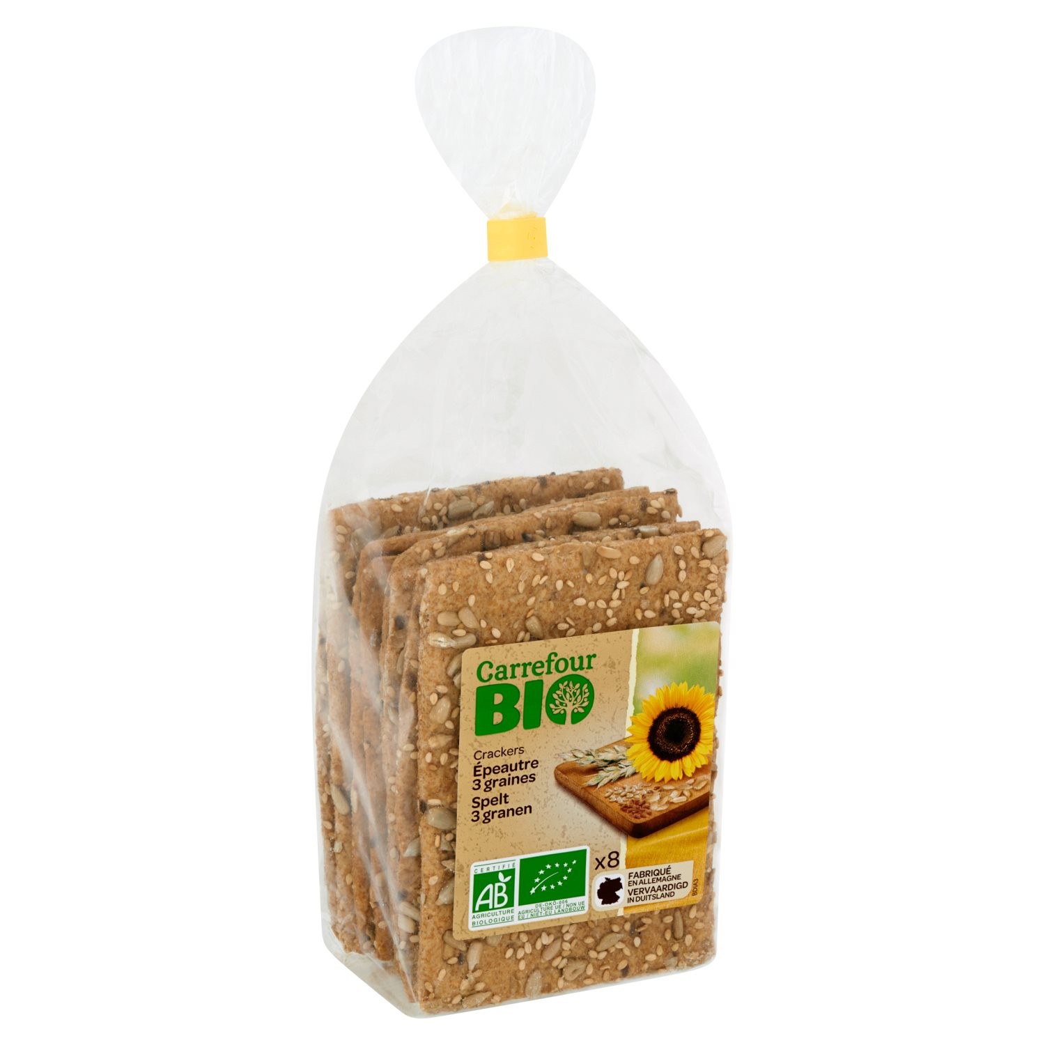 Crackers bio épeautre 3 graines CARREFOUR BIO