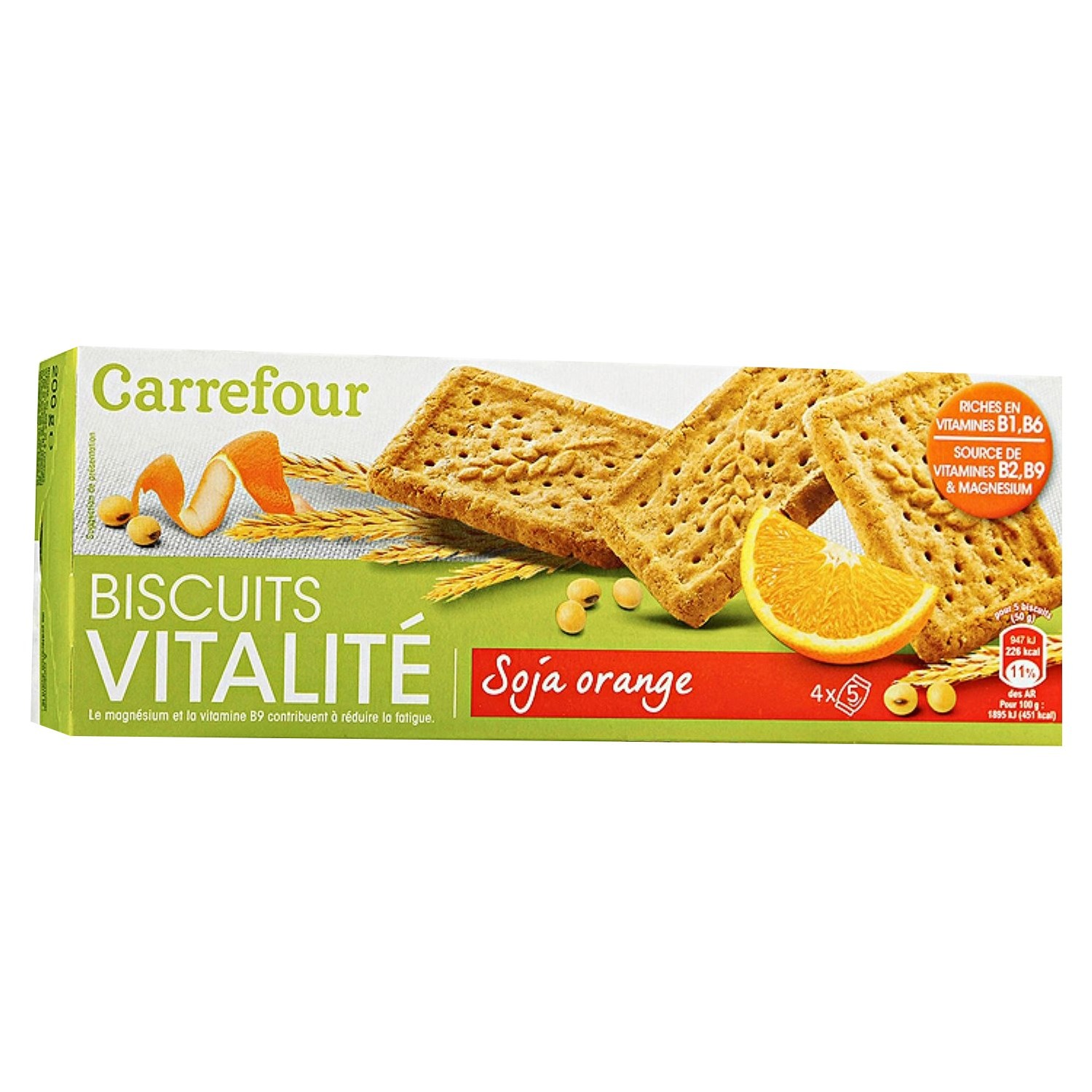 Biscuits soja orange CARREFOUR