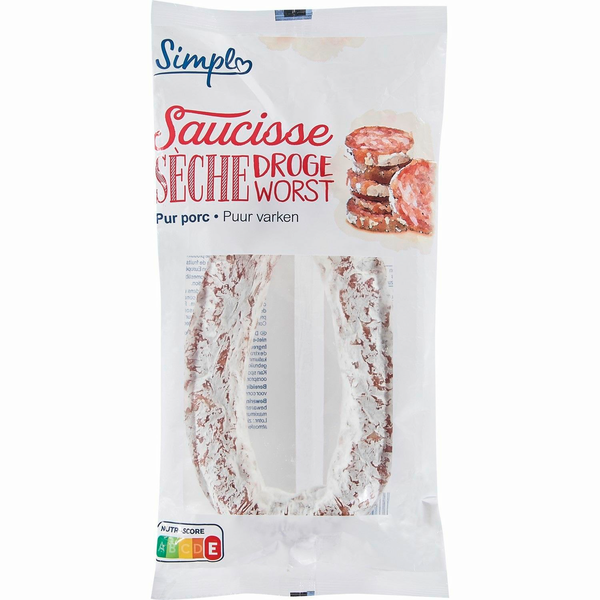 SIMPL Saucisse sèche pur porc code EAN 3245414663565 