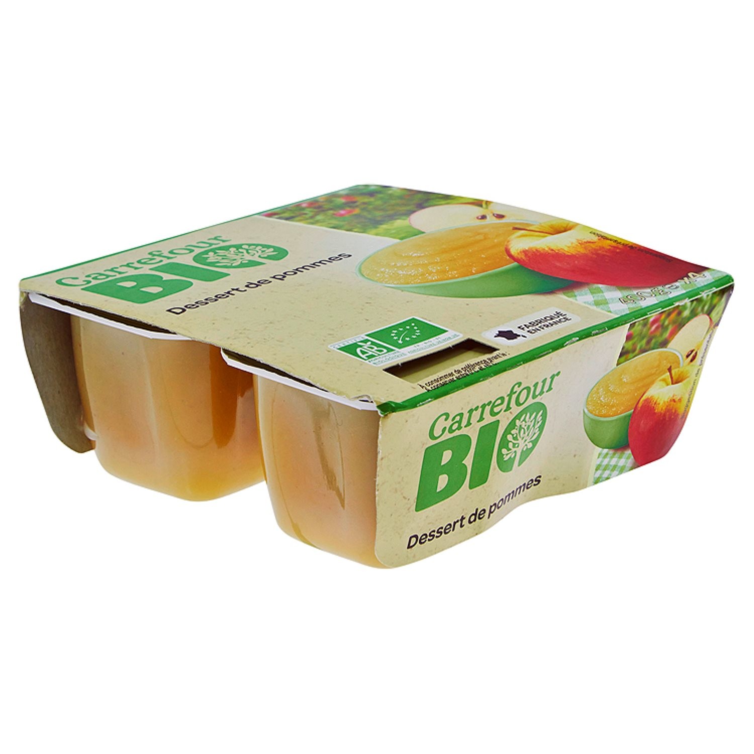 CARREFOUR BIO Compotes bio de pommes CARREFOUR BIO code EAN 3245414669574 