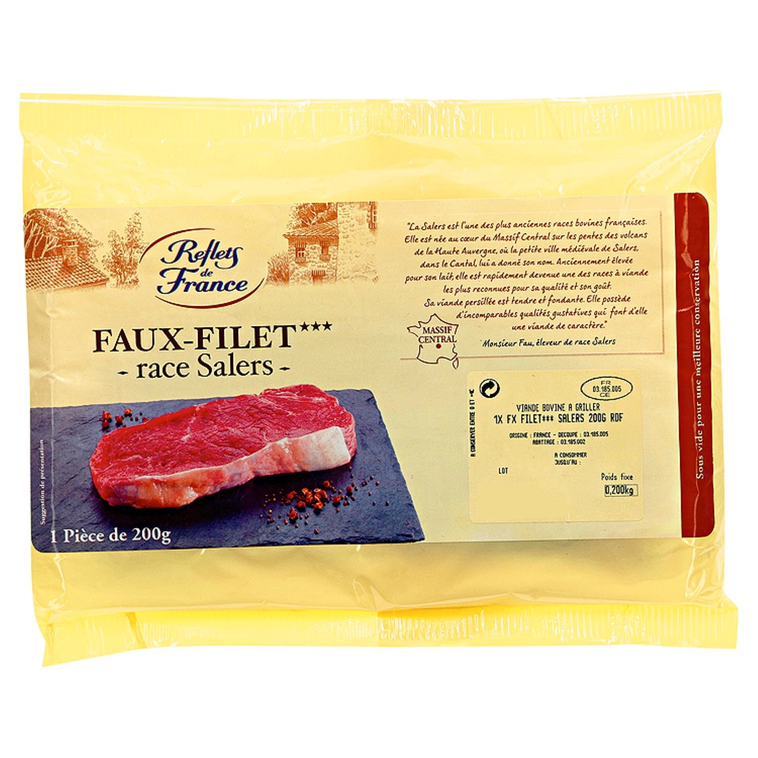 Viande bovine : 1x Faux-Filet*** race Salers RE...