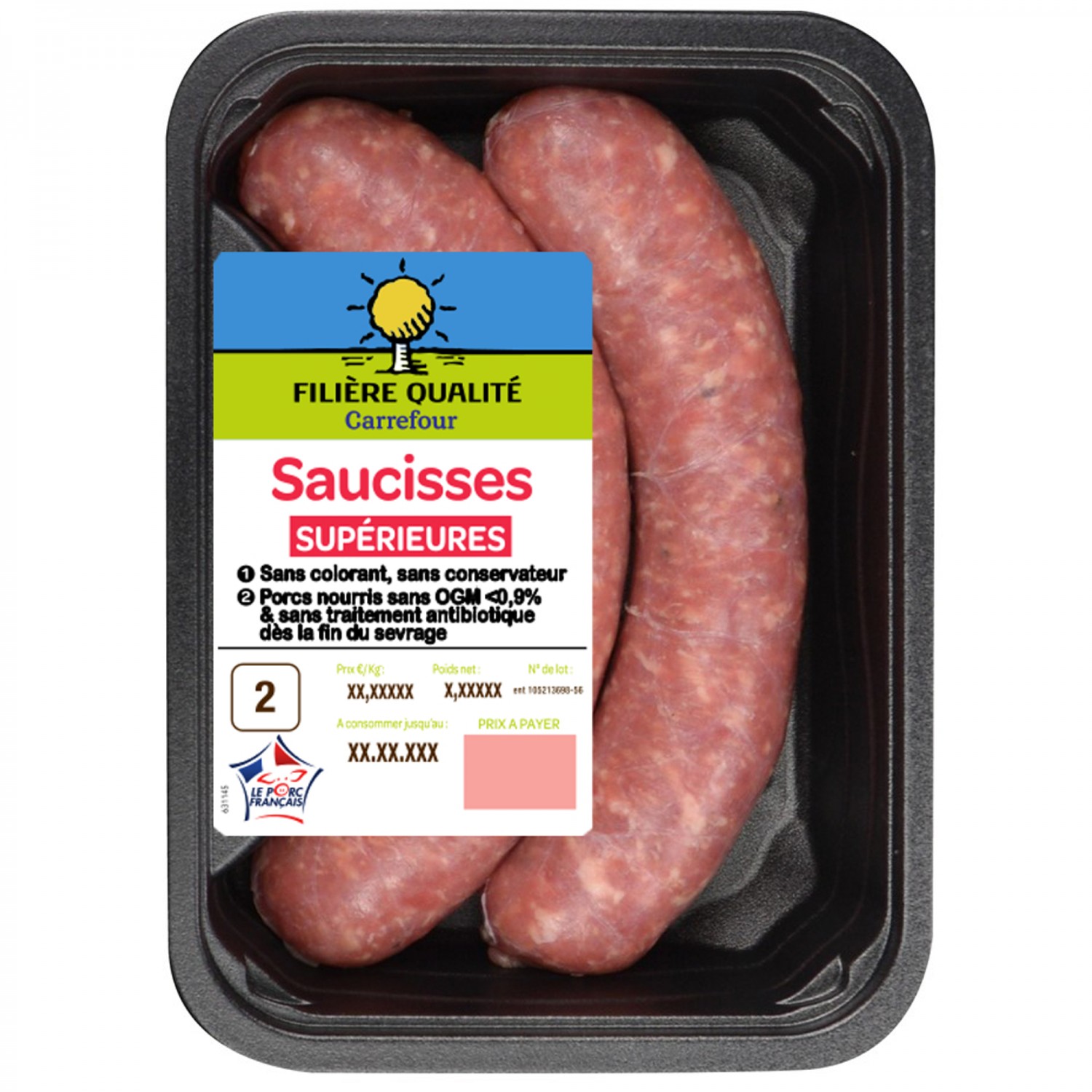 Saucisses supérieures FILIERE QUALITE CARREFOUR