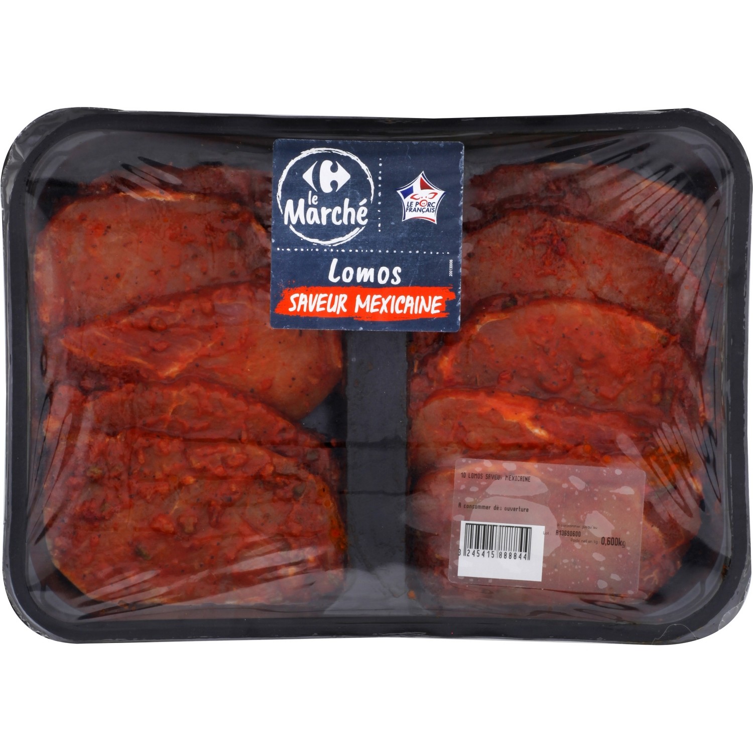 CARREFOUR Lomos saveur mexicaine CARREFOUR code EAN 3245415888844 
