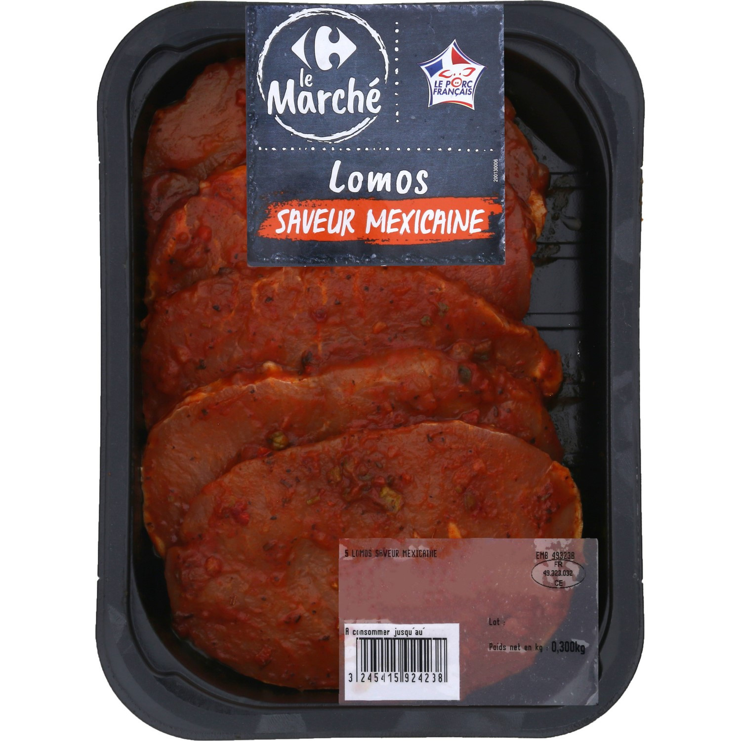 CARREFOUR Lomos saveur Mexicaine CARREFOUR LE MARCHE code EAN 3245415924238 