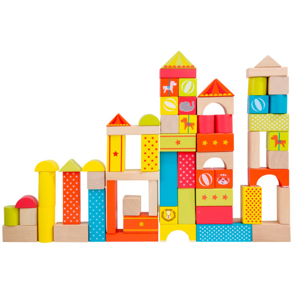  Baril De 75 Pieces En Bois Colorees One Two Fun code EAN 3245676034011 