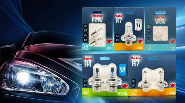  25% D'économie Sur Les Ampoules Auto Auchan code EAN 3245676310023 