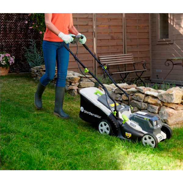  Tondeuse 40 V + 2 Batteries 20 V 4 Ah + 1 Chargeur Gardenstar code EAN 3245676520897 