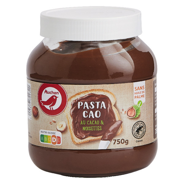 Pâte À Tartiner Cacao Noisettes Auchan code EAN 3245677722320 