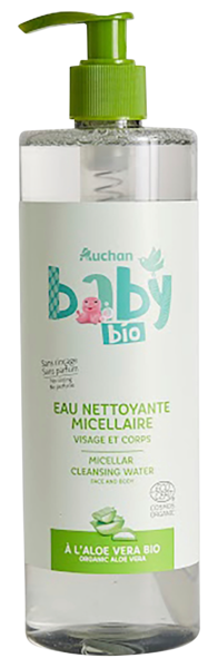  Eau Nettoyante Auchan Baby Bio  code EAN 3245678041314 