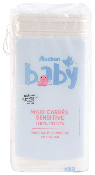 Maxi Carrés Sensitive Auchan Baby