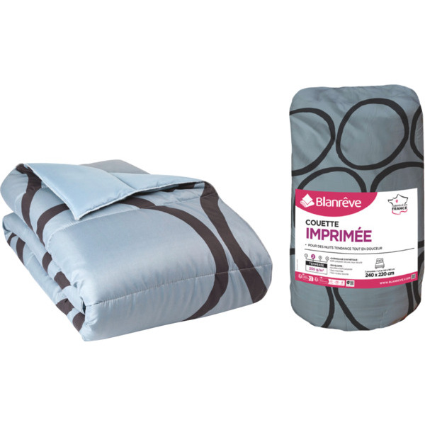COUETTE TEMPÉRÉE IMPRIMÉE 2 PERSONNES 
