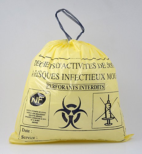 Sacs 20L pour DASRI jaune - Rouleau(x) de 25