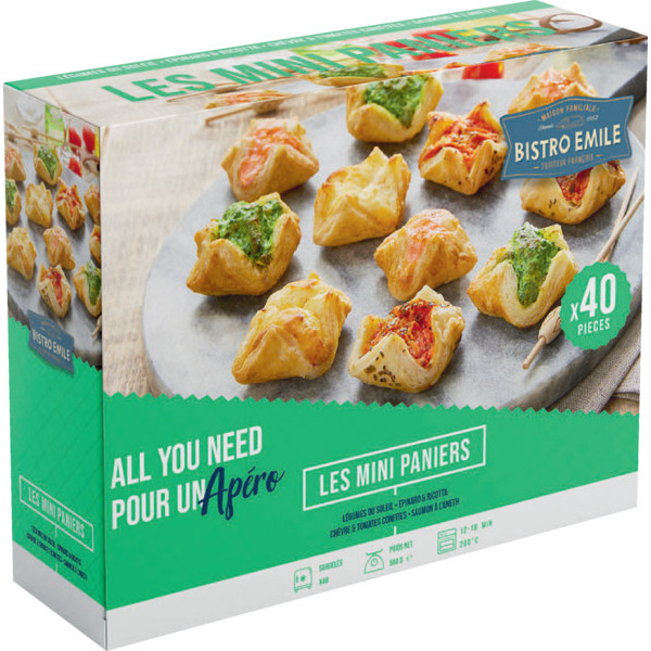 MINI PANIERS FEUILLETÉS SURGELÉS 
