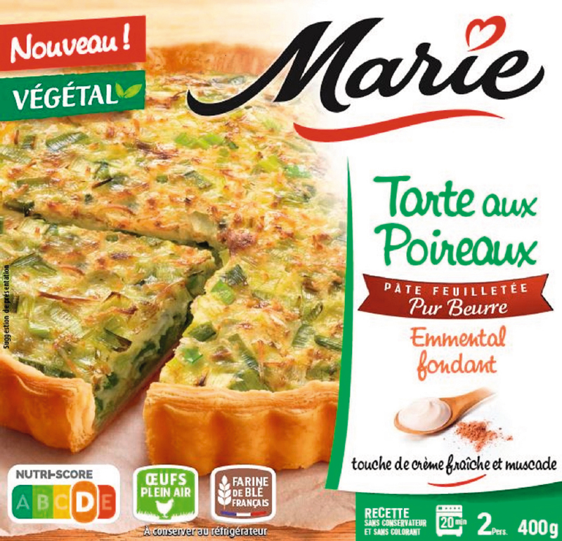 TARTE POIREAUX EMMENTAL ET CRÈME FRAÎCHE marie