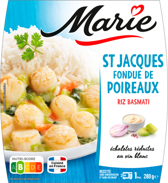 St-Jacques Fondue De Poireaux Au Riz Basmati Marie code EAN 3248830002505 