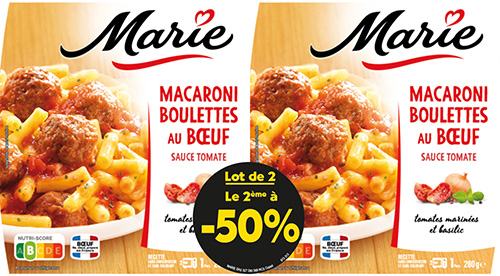 MARIE MACARONI BOULETTES aux bœuf code EAN 3248830002796 
