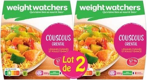 LOT DE 2 COUSCOUS ORIENTAL  “WEIGHT WATCHERS” code EAN 3248830687634 