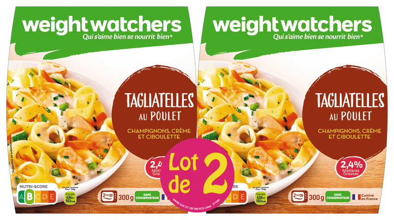 TAGLIATELLES AU POULET weight watchers