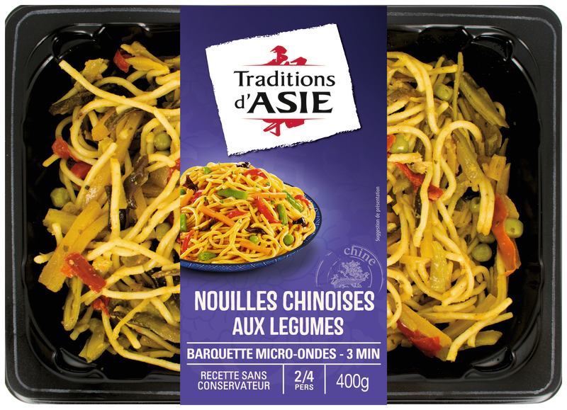 tradition d'asie NOUILLES CHINOISES AUX LÉGUMES tradition d'asie code EAN 3248830690405 