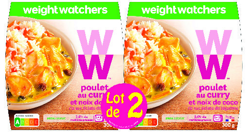  POULET AU CURRY ET NOIX DE COCO "WEIGHT WATCHERS" code EAN 3248830941293 
