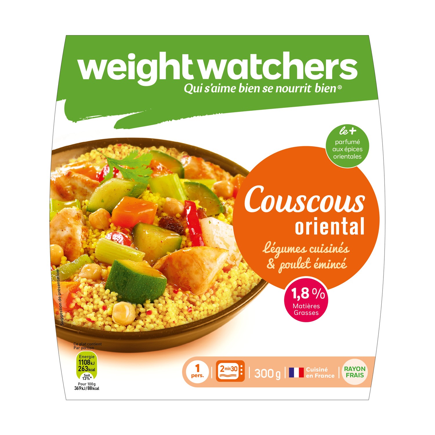 Plat cuisiné couscous oriental WEIGHT WATCHERS