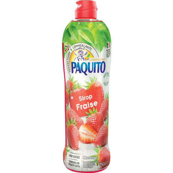 PAQUITO SIROP DE FRAISE
PAQUITO code EAN 3250390001553 