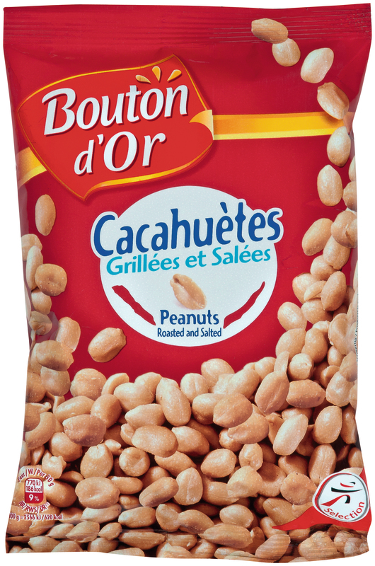CACAHUÈTES GRILLÉES & SALÉES Bouton d'or