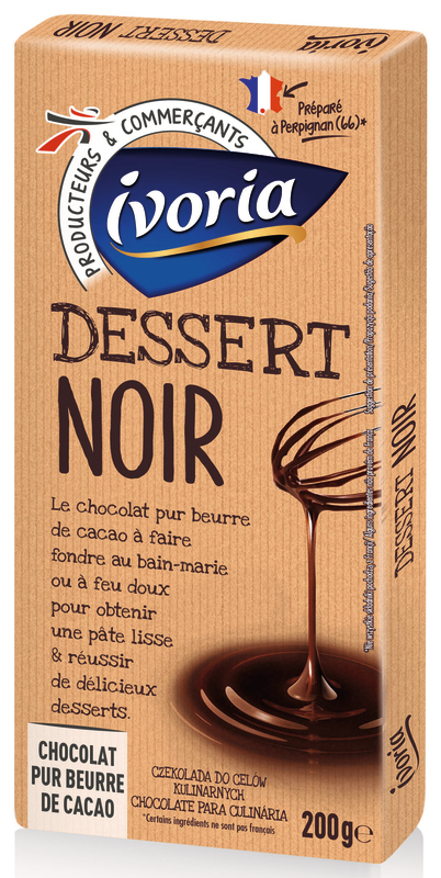 IVORIA TABLETTE DE CHOCOLAT  DESSERT IVORIA code EAN 3250390009153 