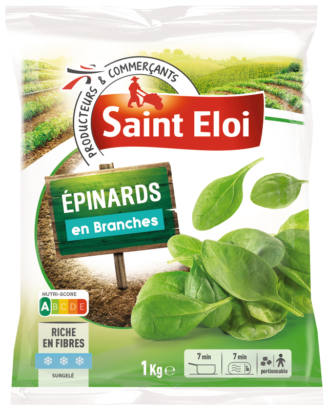 ÉPINARDS EN BRANCHES SURGELÉS Saint Éloi