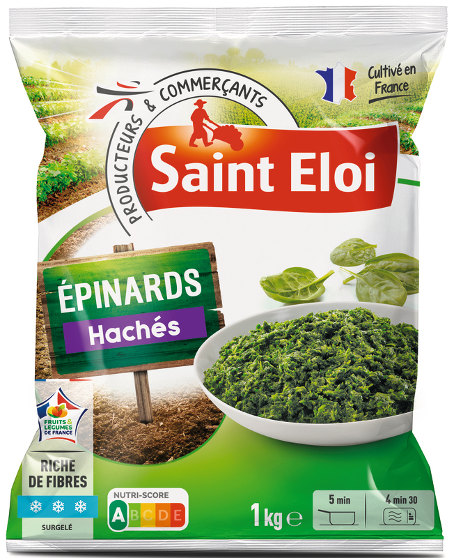 ÉPINARDS HACHÉS SURGELÉS Saint éloi